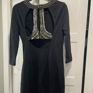 Dynamite Black Dress with Gold and Silver Detailing